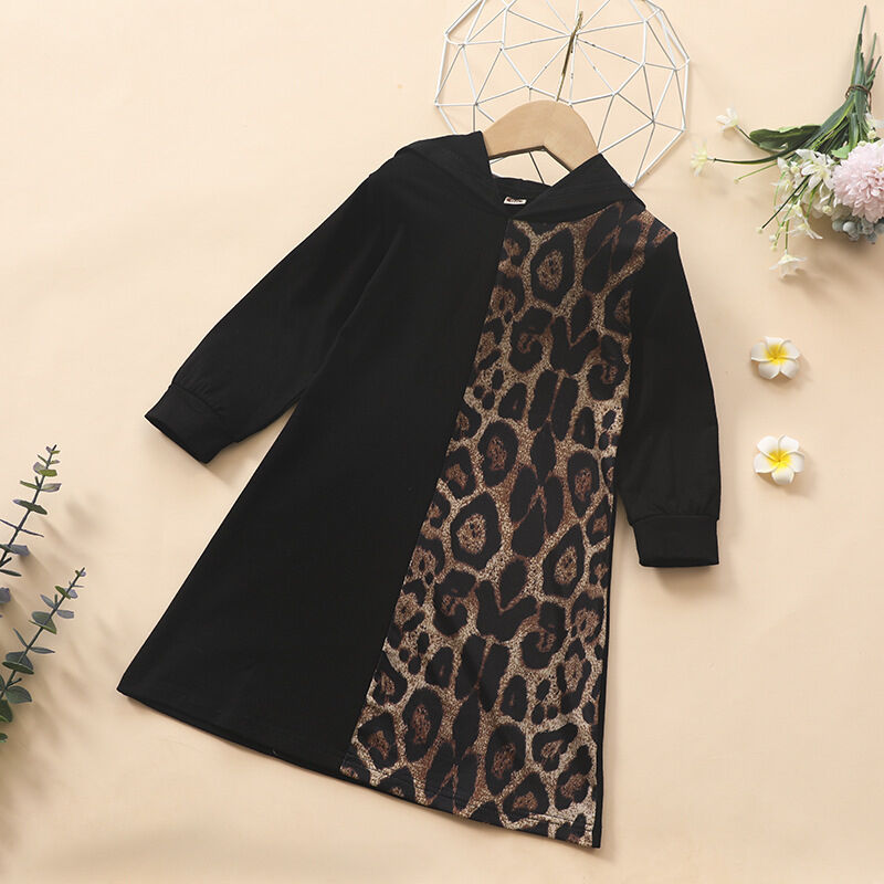 Lucky Leopard | Hooded T-shirt Dress