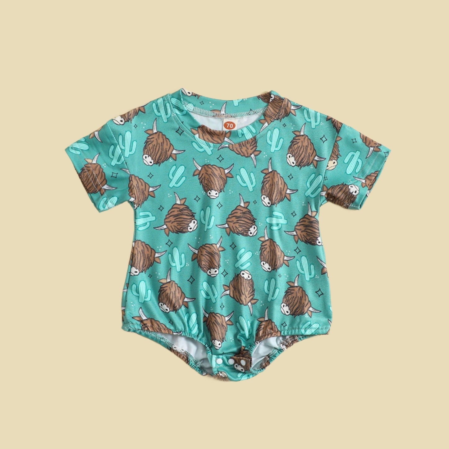 Cows & Cacti| T-shirt Romper