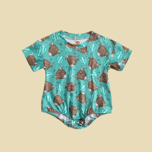 Cows & Cacti| T-shirt Romper