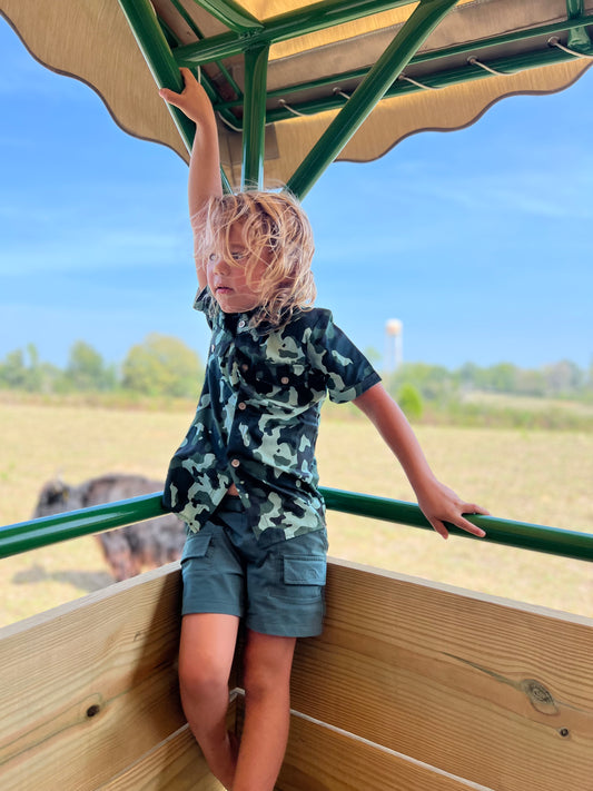 Camo & Fishing | Button Up Set