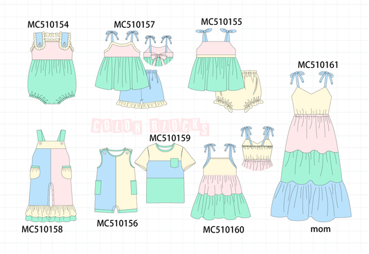*Pre-Order* Color blocks ruffle collection 1
