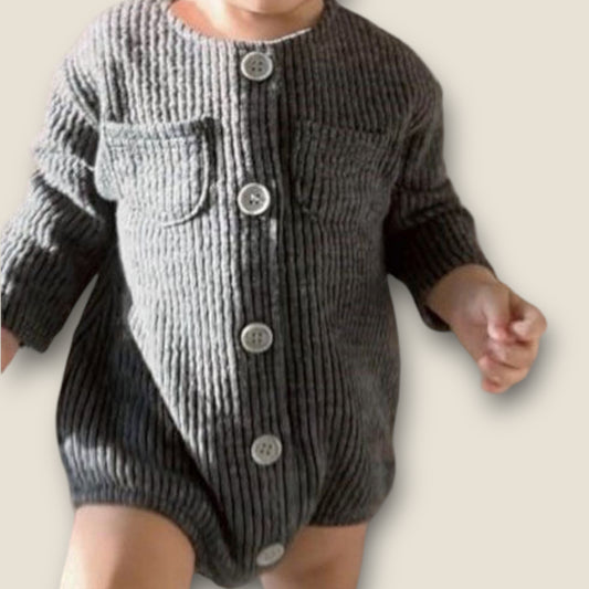 Gray Skies | Sweater Romper