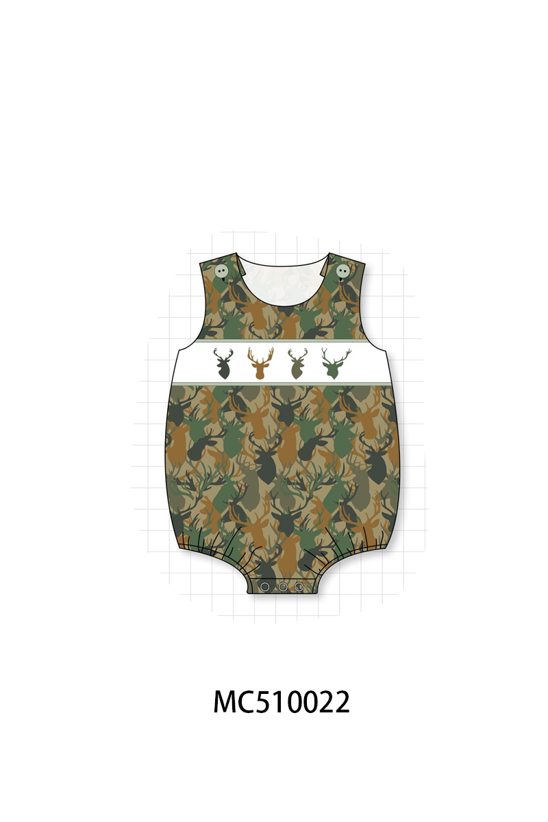 PO69 Camouflage deer antler embroidery collection