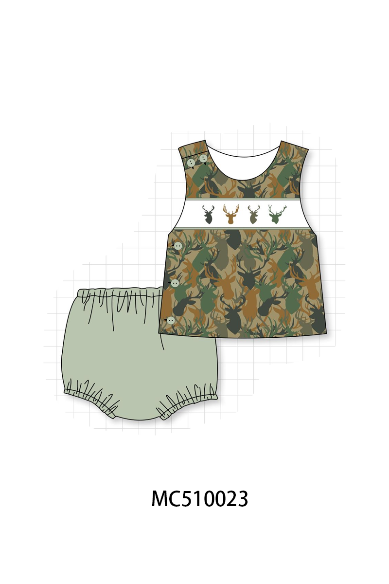 PO69 Camouflage deer antler embroidery collection