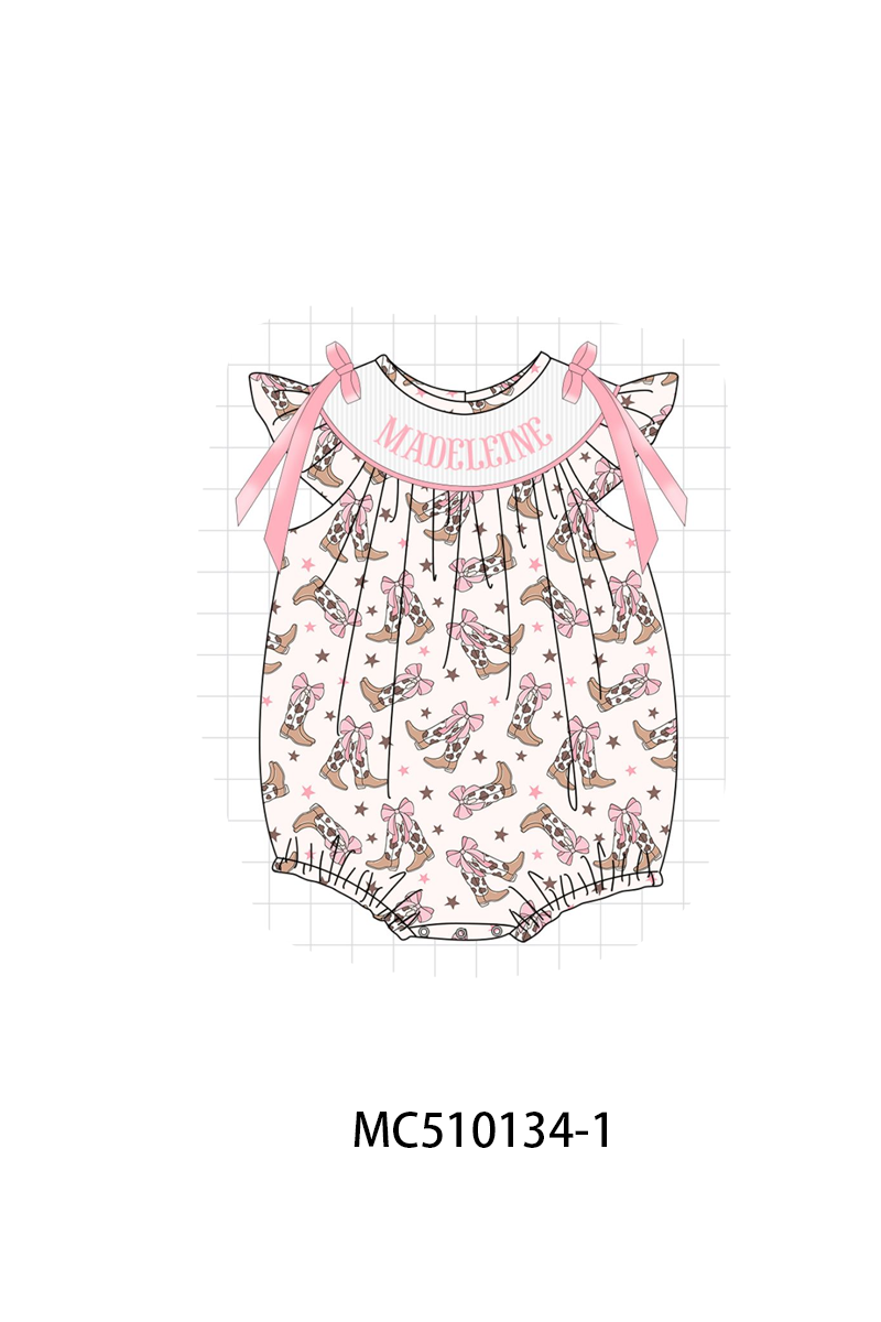 PO69 Western cowboy boots monogram smocked collection