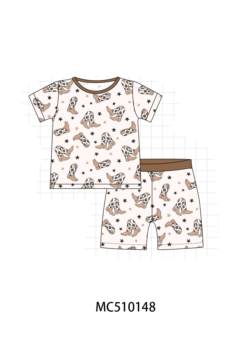*Pre-Order* Western cowboy boots print bamboo collection