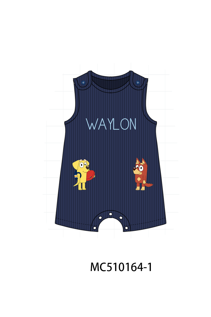 *Pre-Order*  Pink&blue character monogram embroidery collection