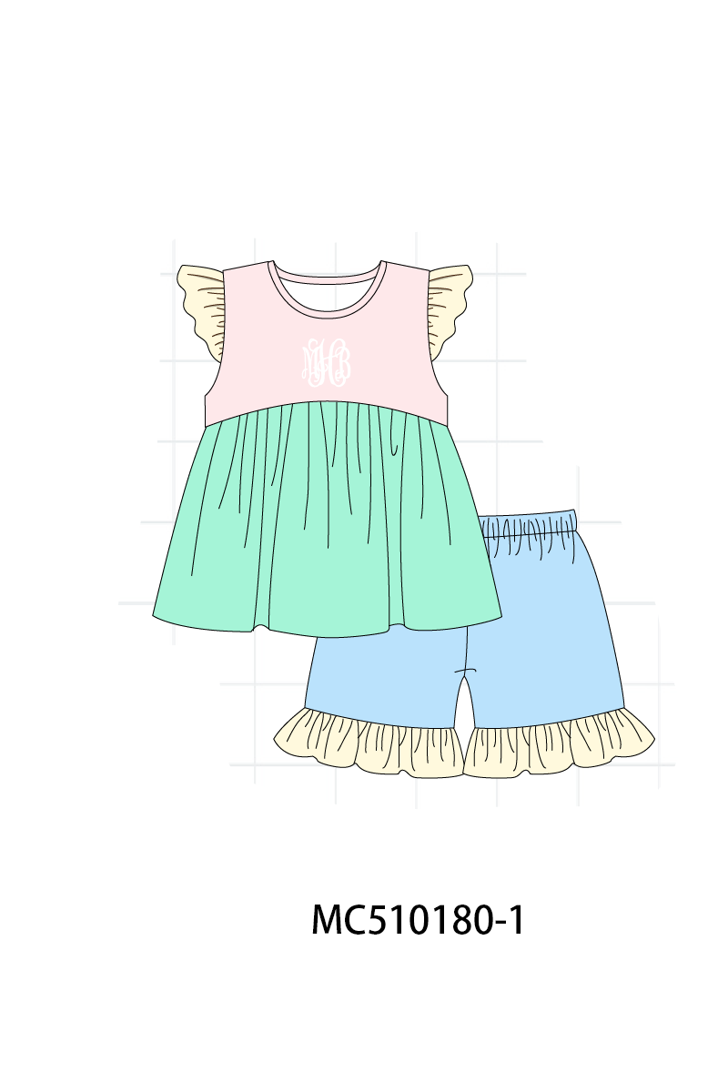 *PreOrder*  Colors blocks monogram embroidery collection 2