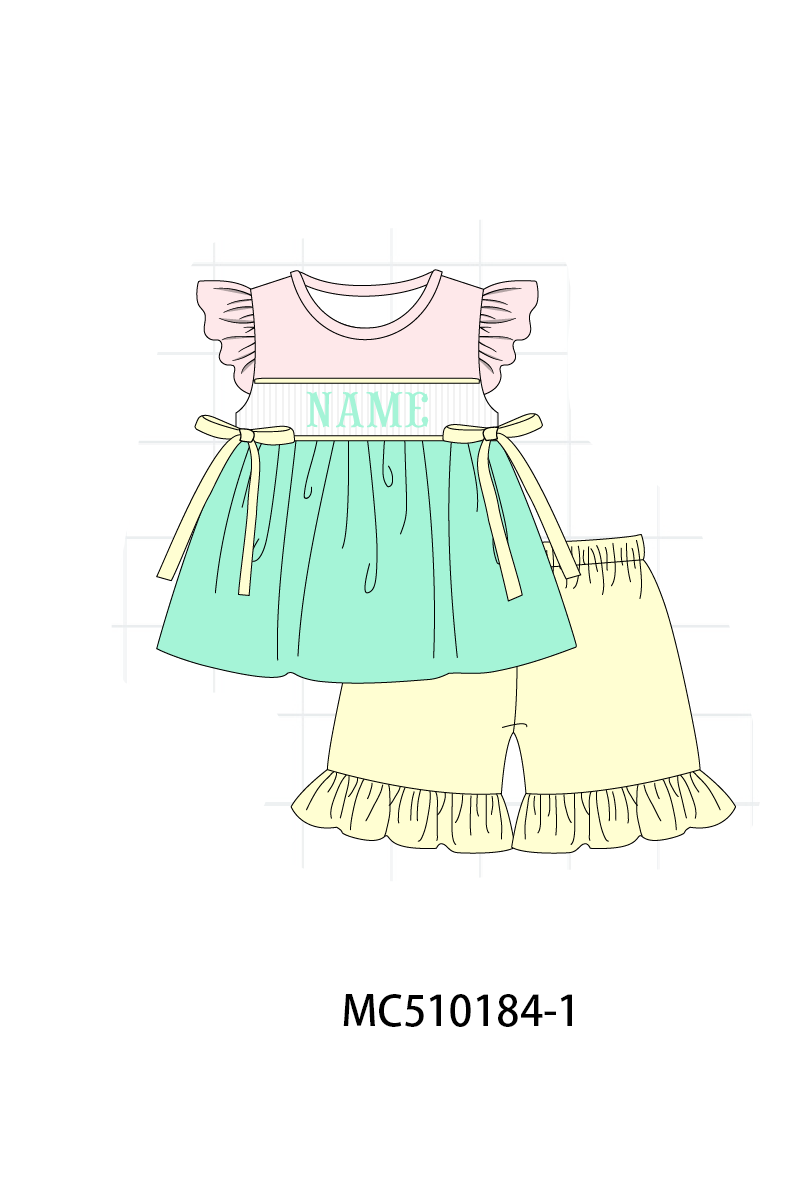 *PreOrder*  Colors blocks monogram embroidery collection 2