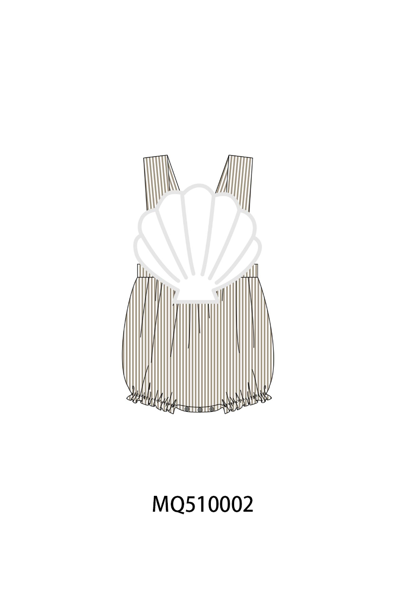 PO70 Brown shellfish applique stripe collection