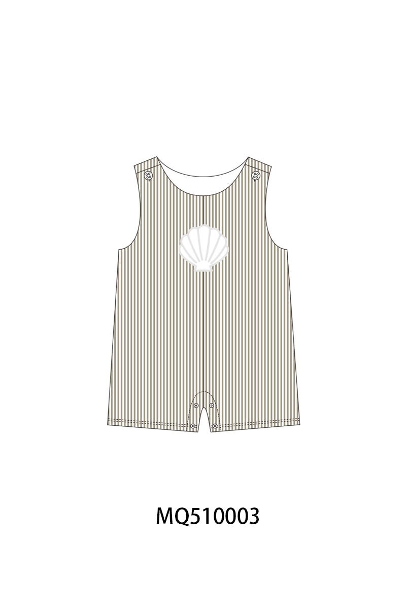 PO70 Brown shellfish applique stripe collection