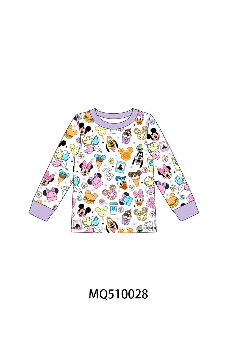 PO70 Purple character print bamboo collection