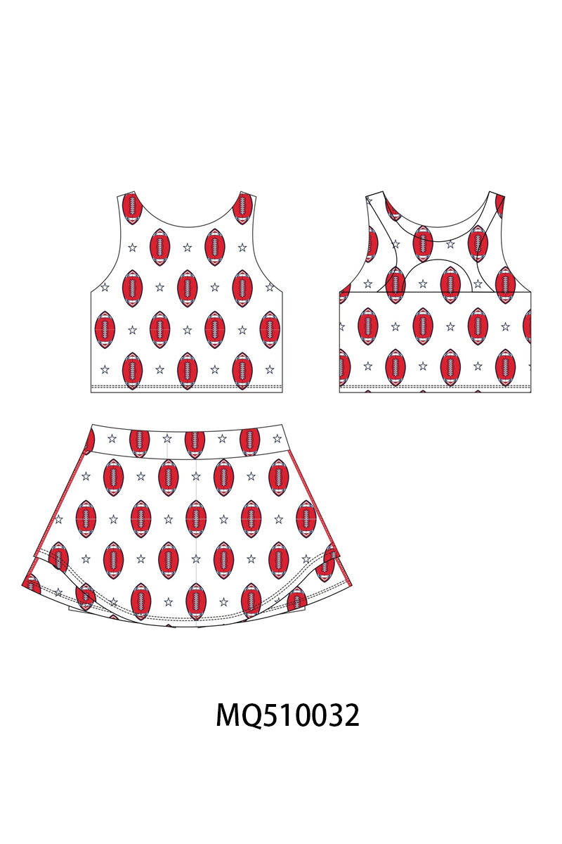 PO70 Ball print 2pc active skorts set collection 1