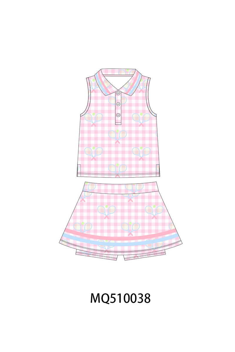 PO70 Ball print 2pc active skorts set collection 2