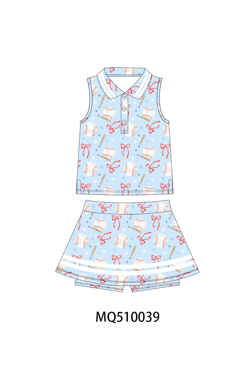 PO70 Ball print 2pc active skorts set collection 2