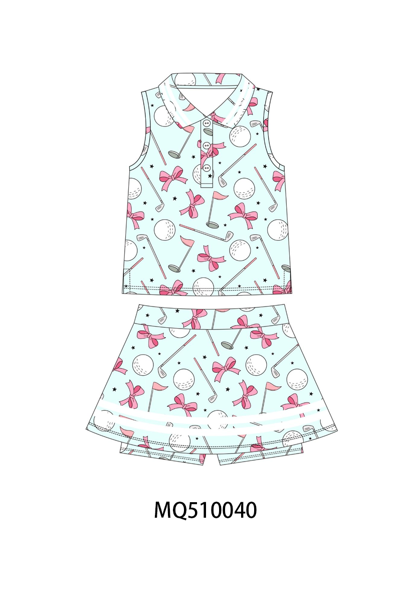 PO70 Ball print 2pc active skorts set collection 2
