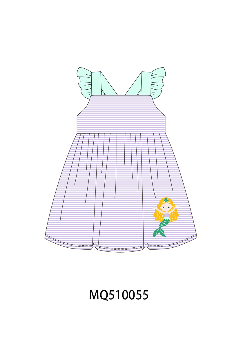 PO70 Purple mermaid pirate applique collection 2