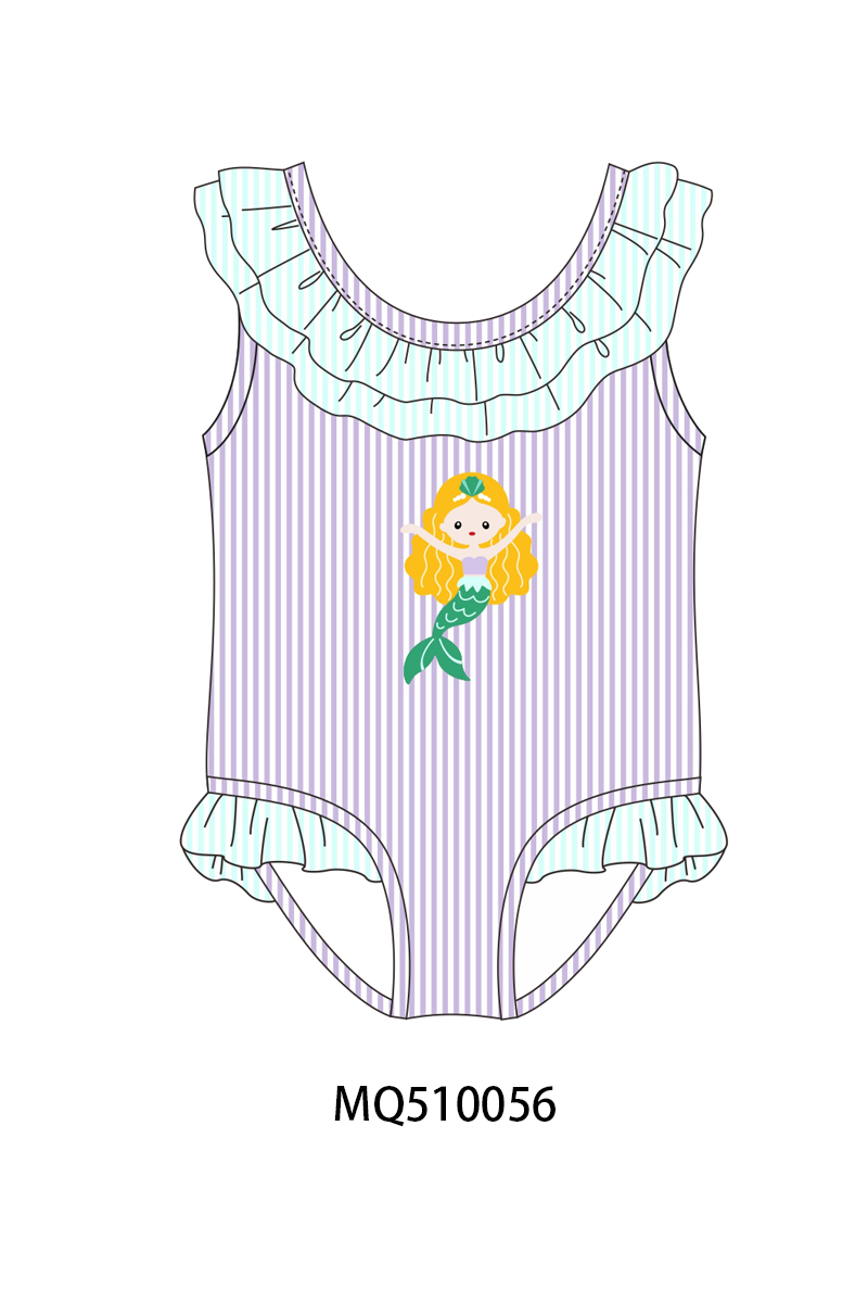 PO70 Purple mermaid pirate applique collection 2