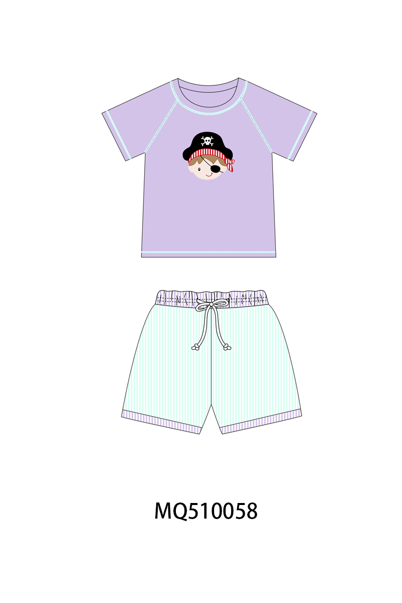 PO70 Purple mermaid pirate applique collection 2
