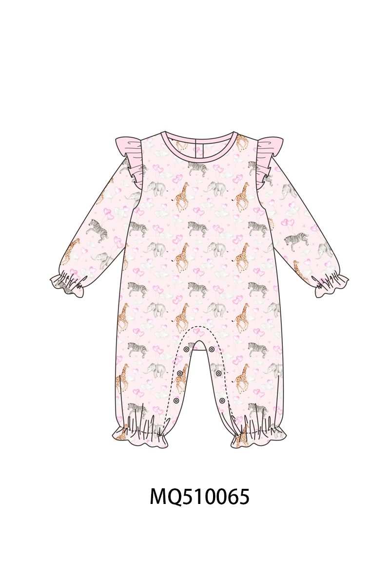 PO70 Blue&pink animals print bamboo collection