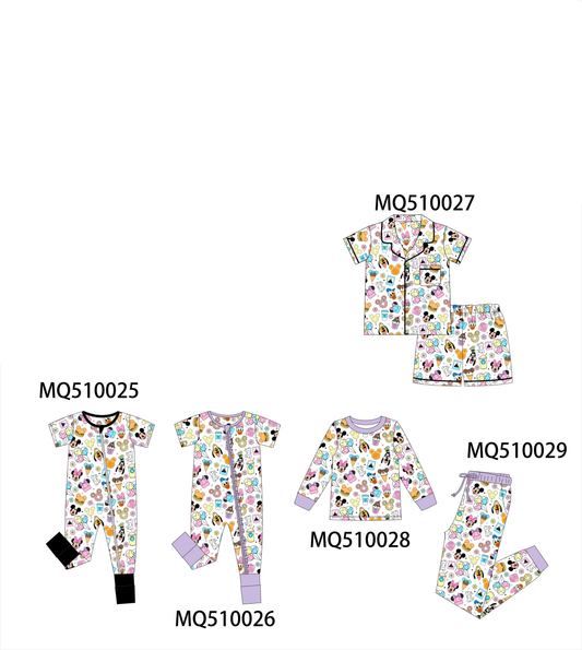 PO70 Purple character print bamboo collection