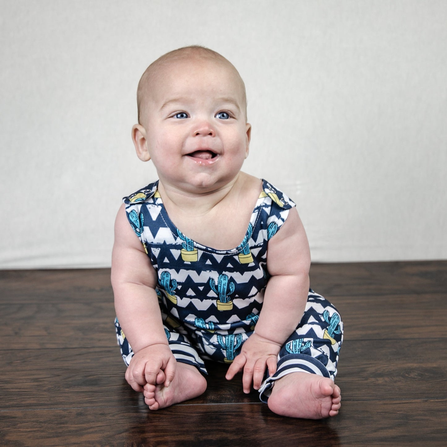 Cactus Chevron Romper