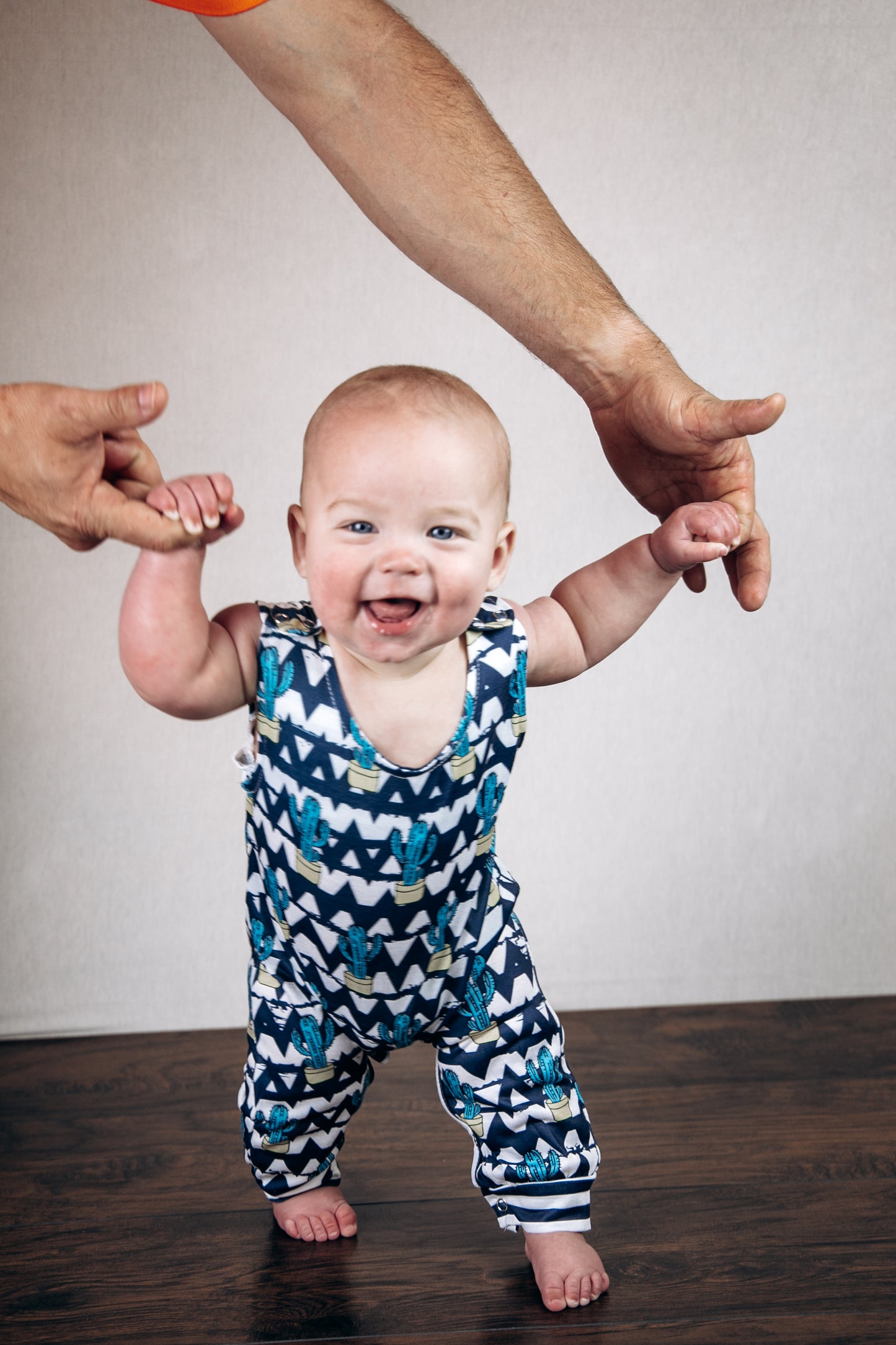 Cactus Chevron Romper