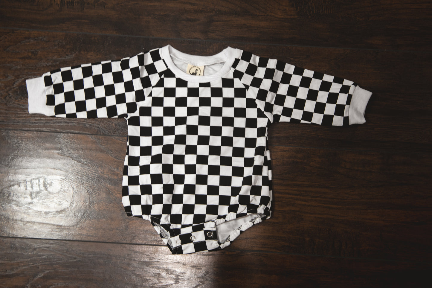Fall Moment | Checkered Romper (Black)