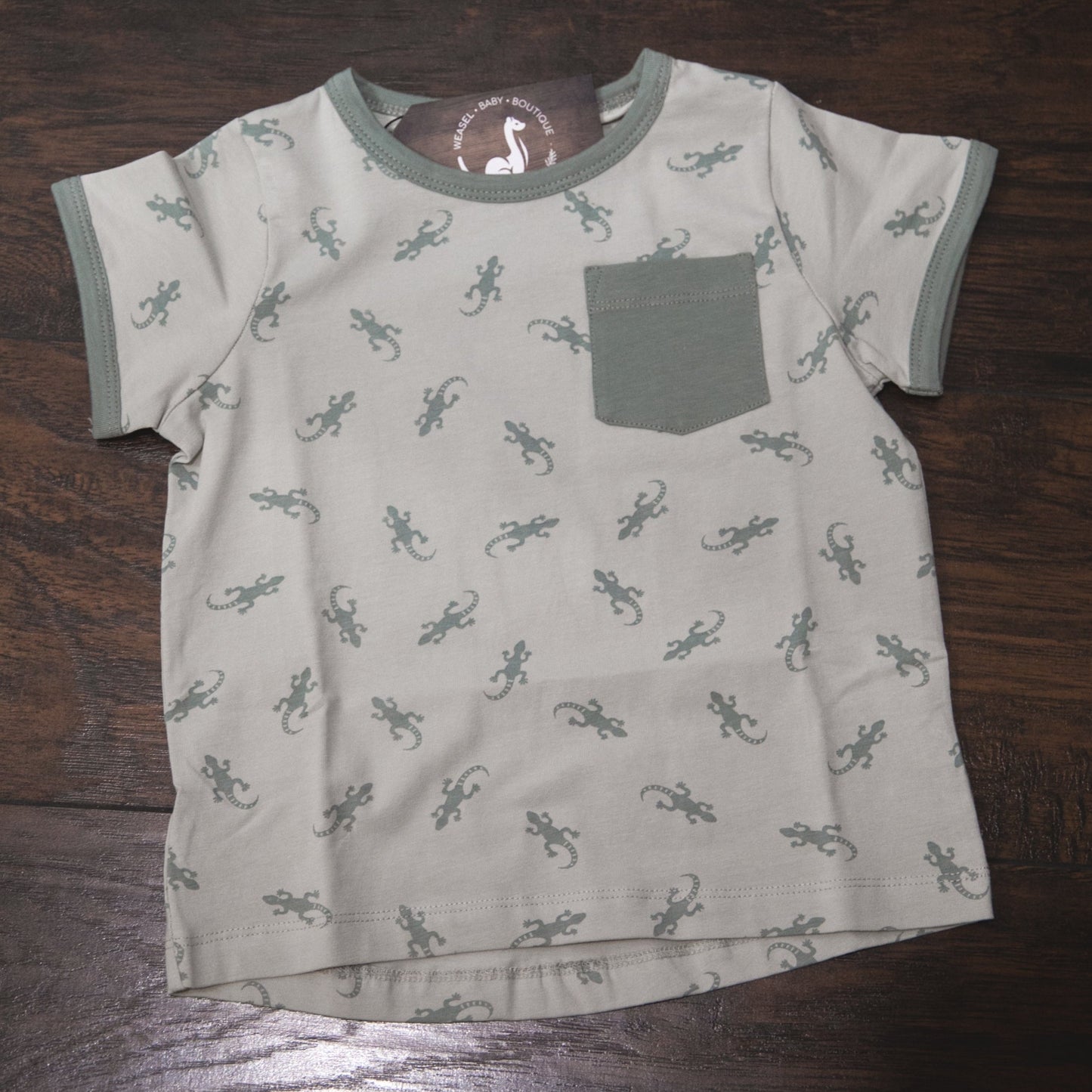 Pocket Tee- Geckos