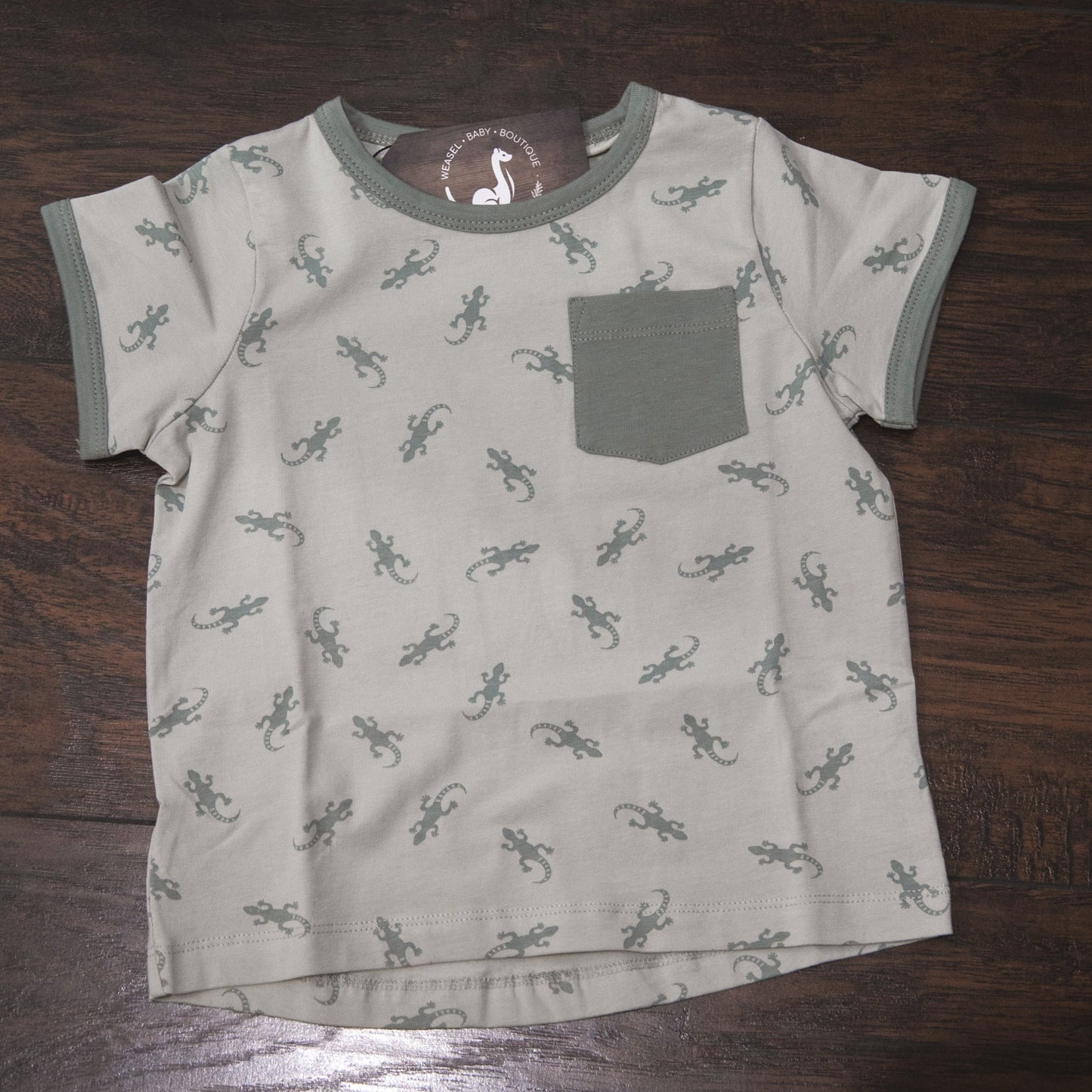 Pocket Tee- Geckos
