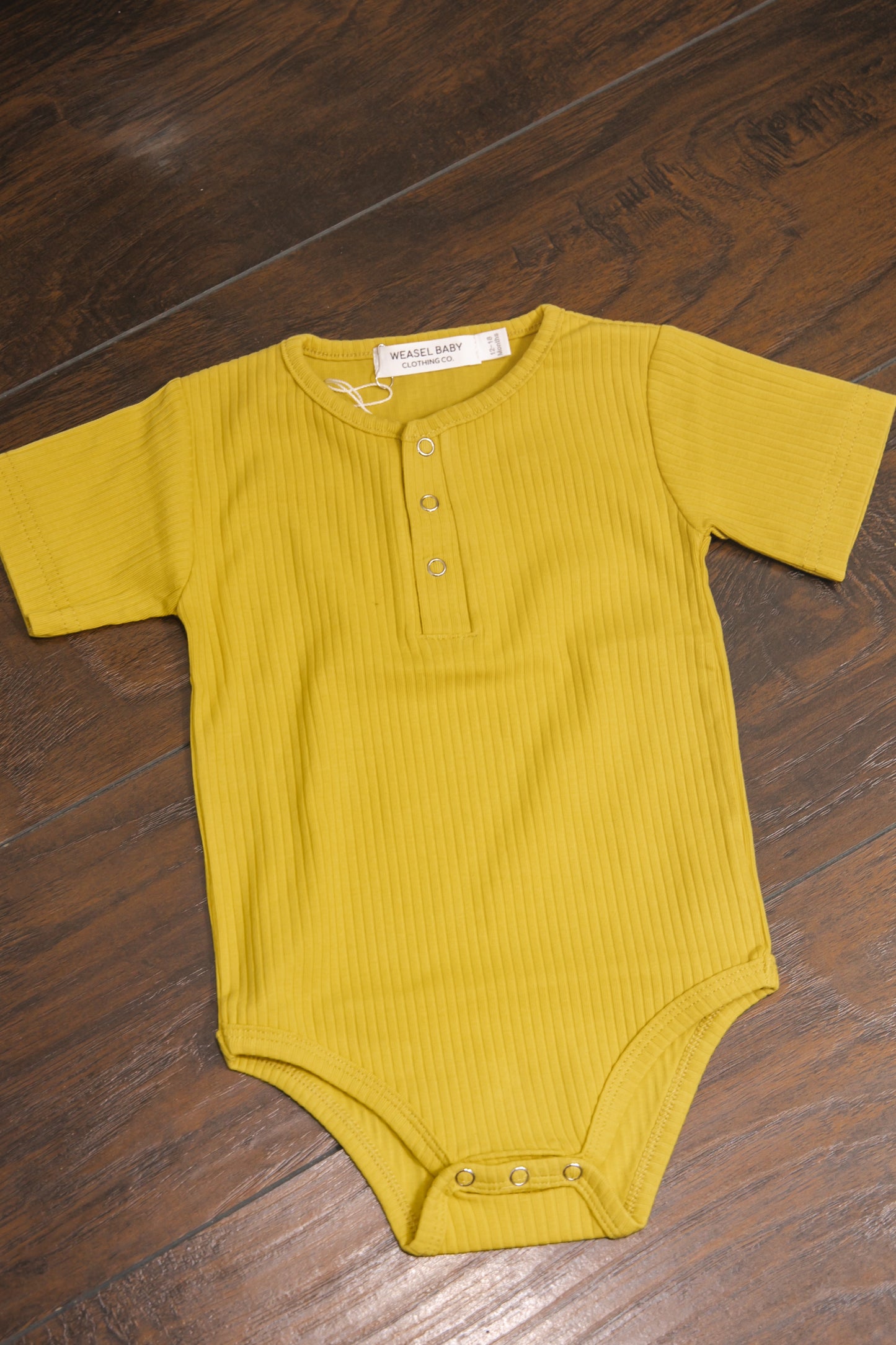 Short Sleeve Ribbed Onesie