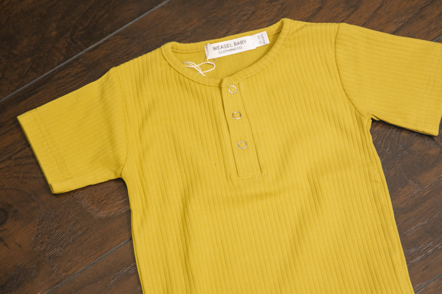 Short Sleeve Ribbed Onesie