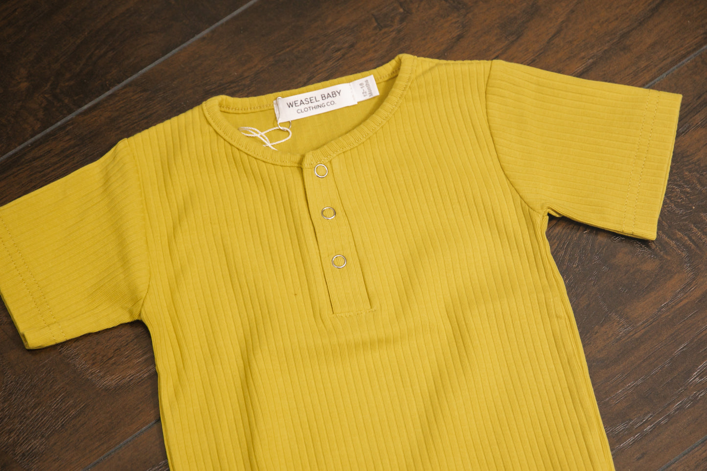 Short Sleeve Ribbed Onesie