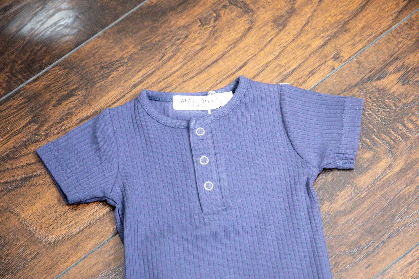 Short Sleeve Ribbed Onesie