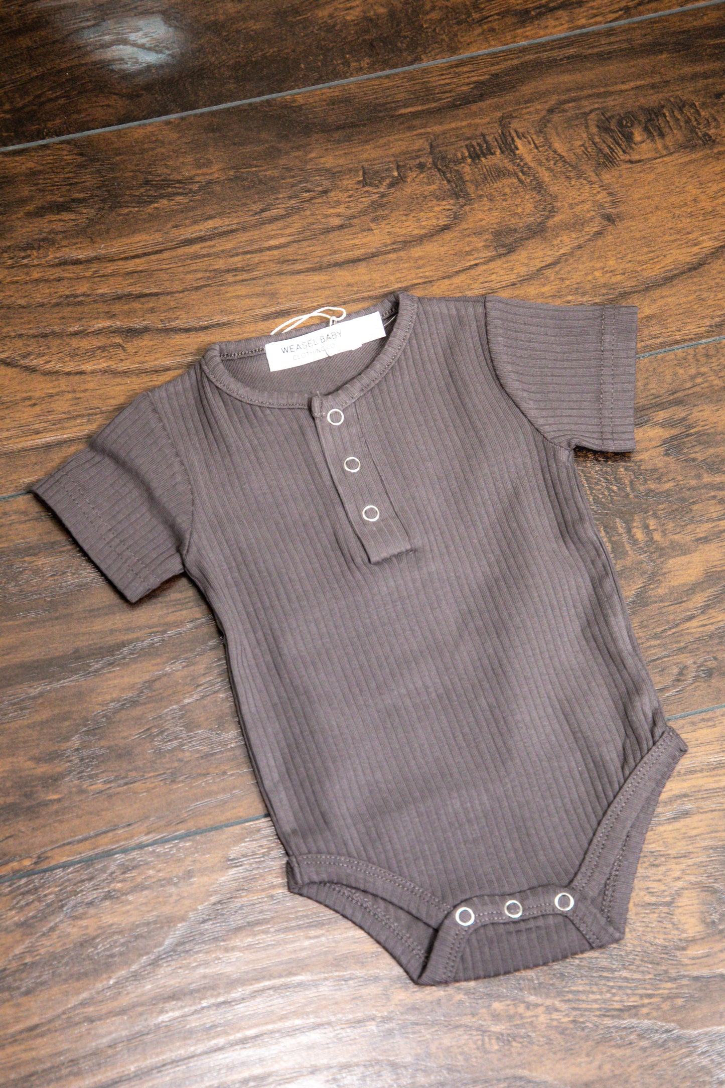 Short Sleeve Ribbed Onesie
