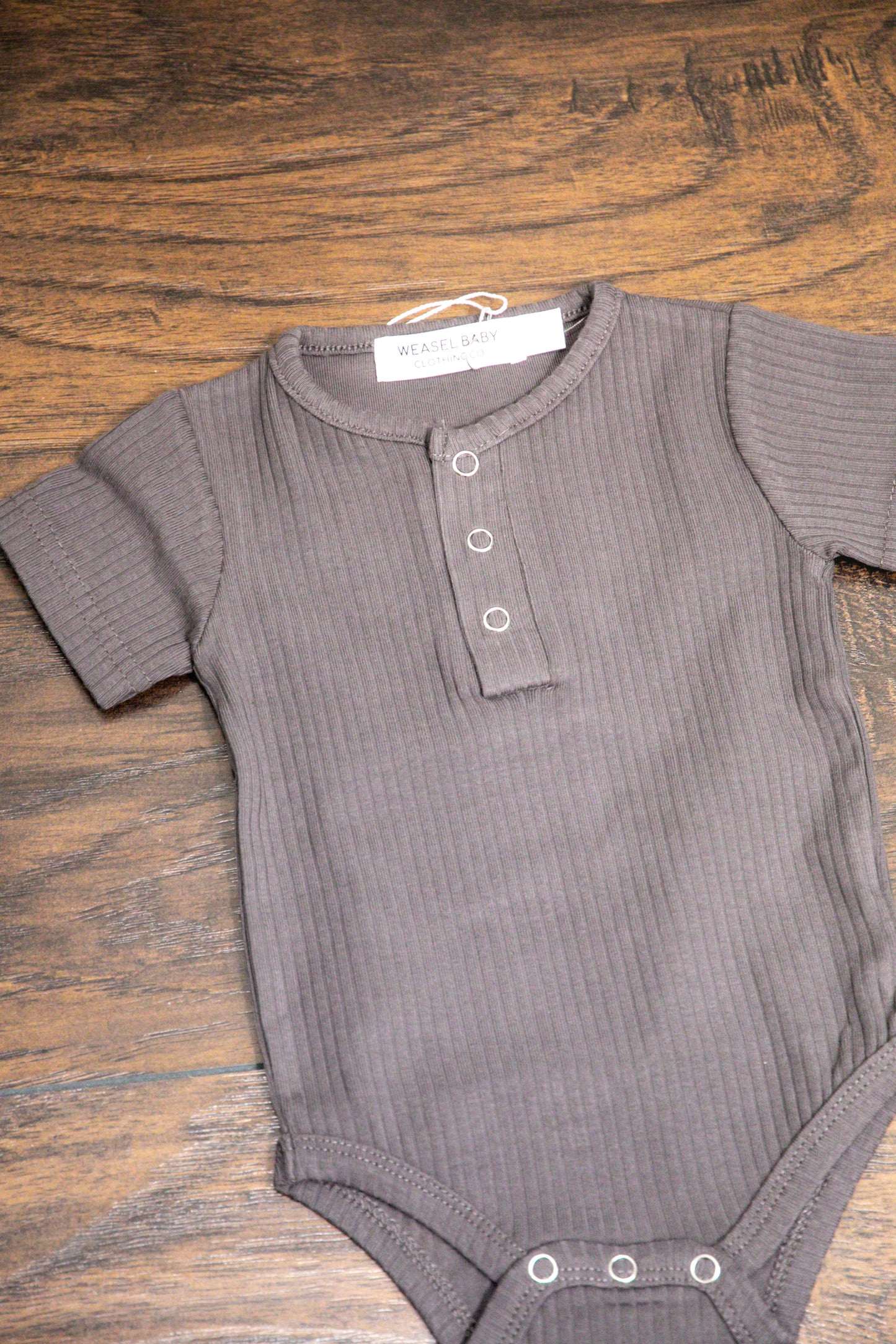 Short Sleeve Ribbed Onesie