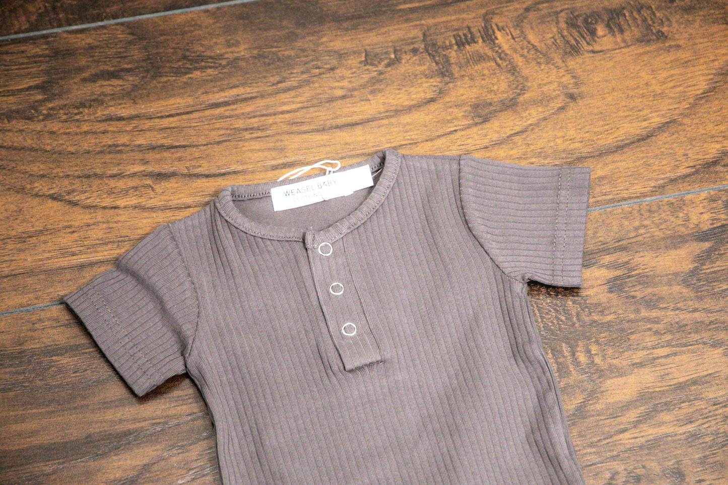 Short Sleeve Ribbed Onesie