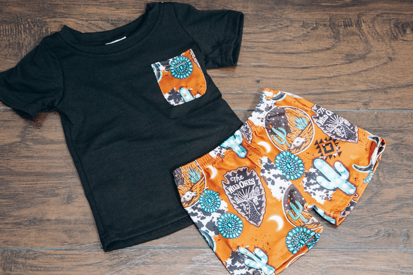 Cactus & Western Pocket Tee Set