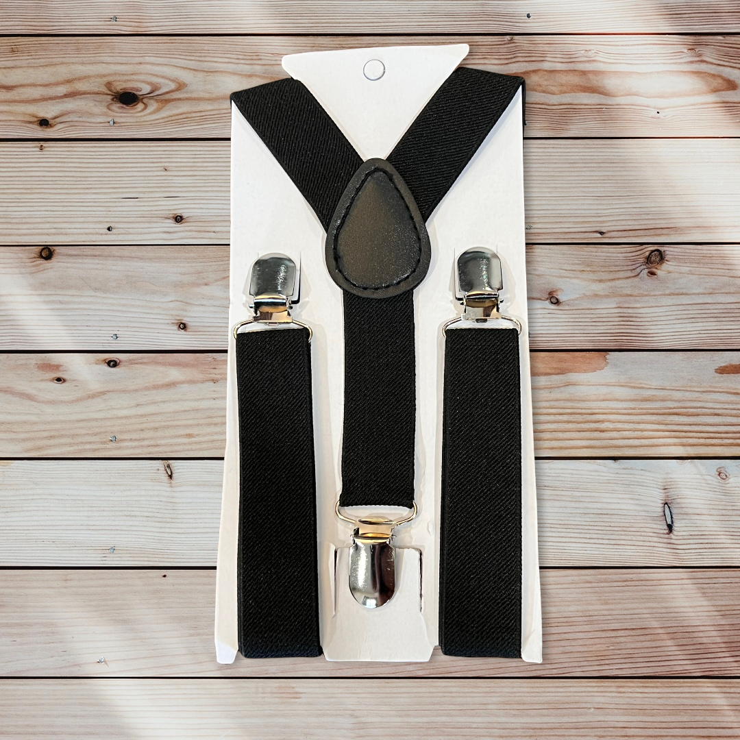 Kids Black Suspenders (1 - 12 Years)