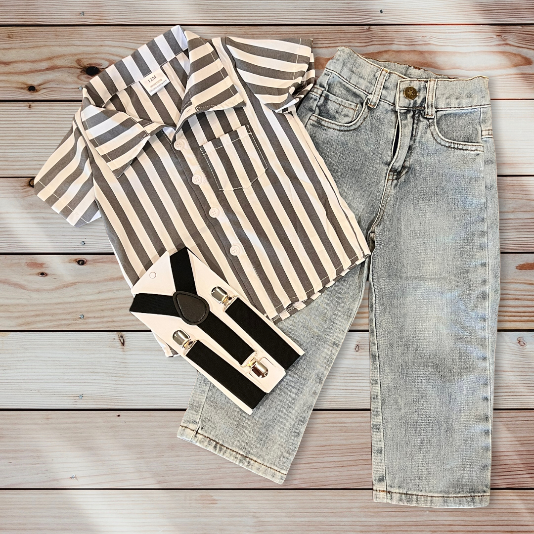Light Wash Straight Denim Jeans