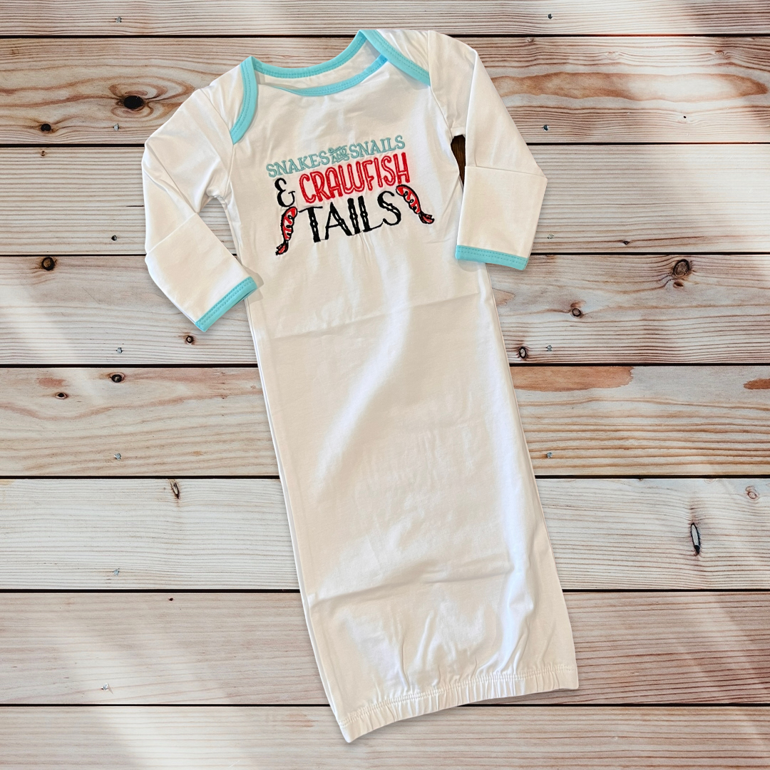 Crawfish Tails Baby Gown