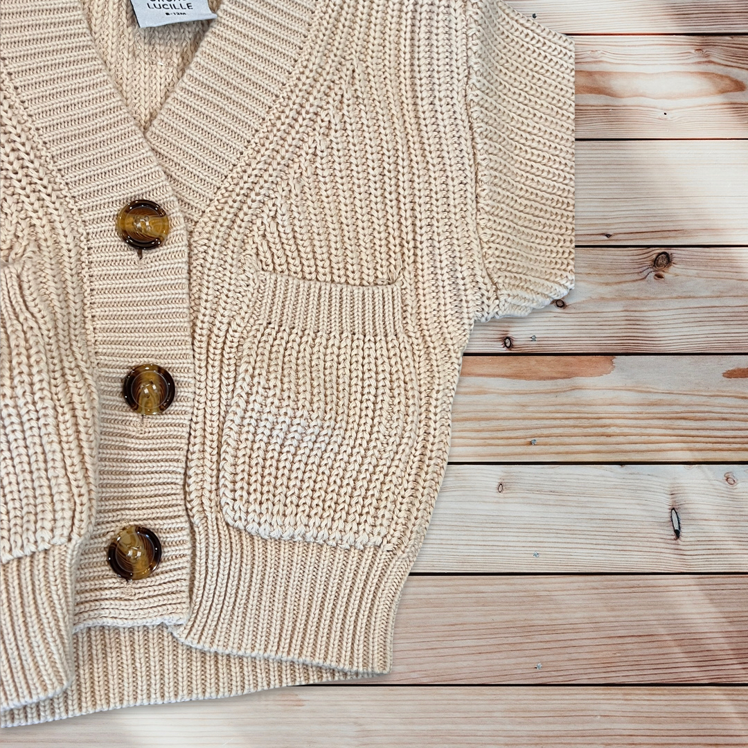 Chunky Knit Cardigan - Cream