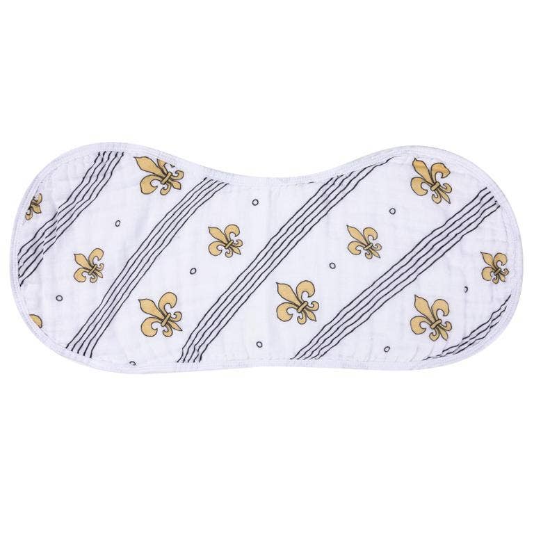 Fleur De Lis Burp and Bib