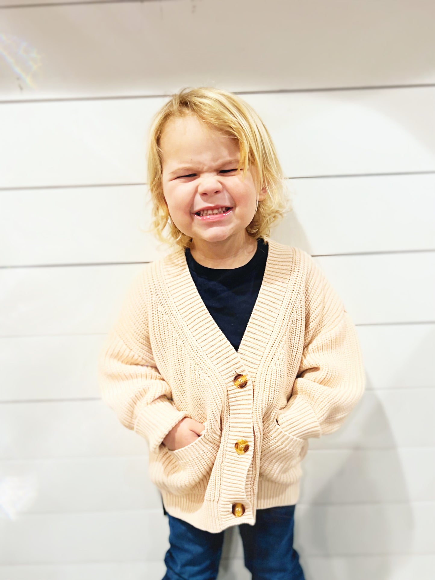 Chunky Knit Cardigan - Cream
