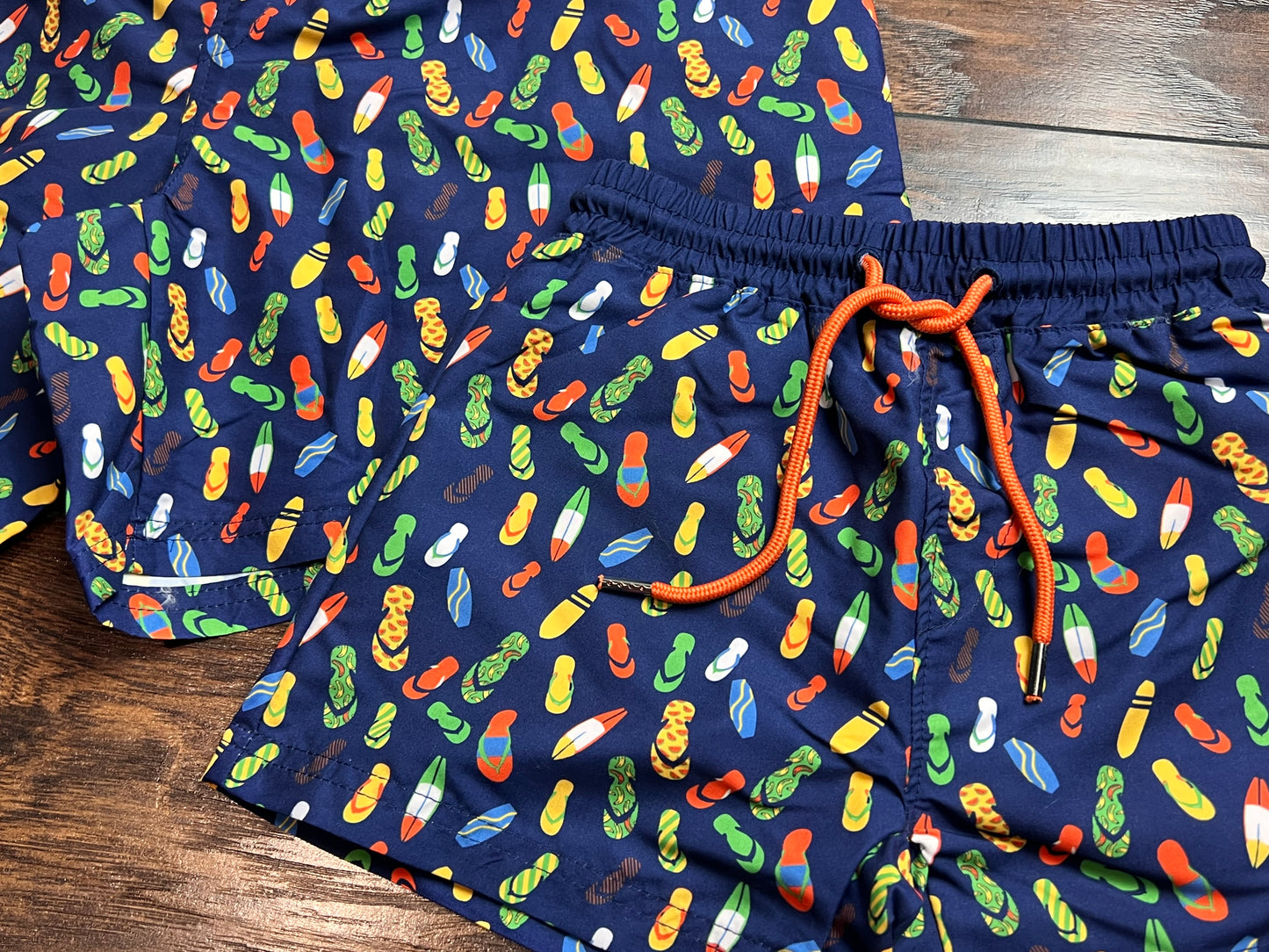 Daddy & Me - Sandals & Surfboards Swim Trunks