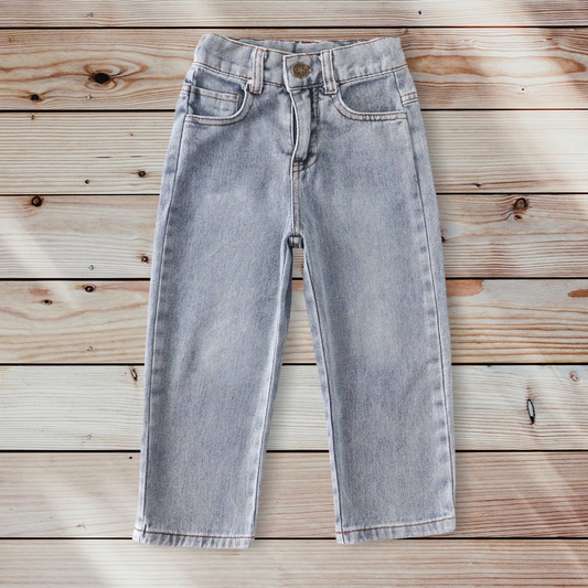 Light Wash Straight Denim Jeans