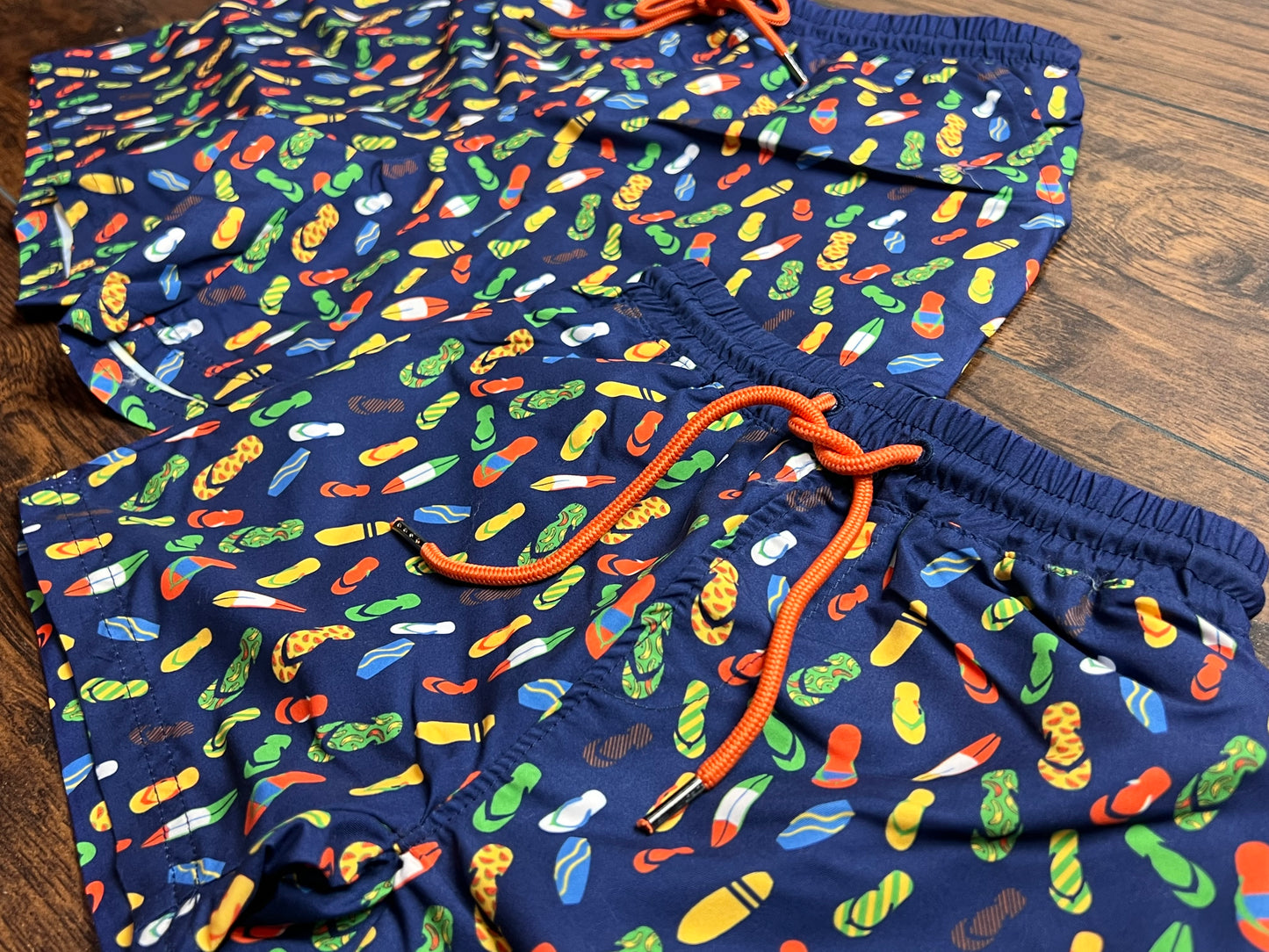 Daddy & Me - Sandals & Surfboards Swim Trunks