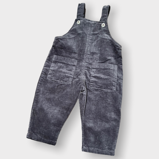 Corduroy Overalls | Dark Gray