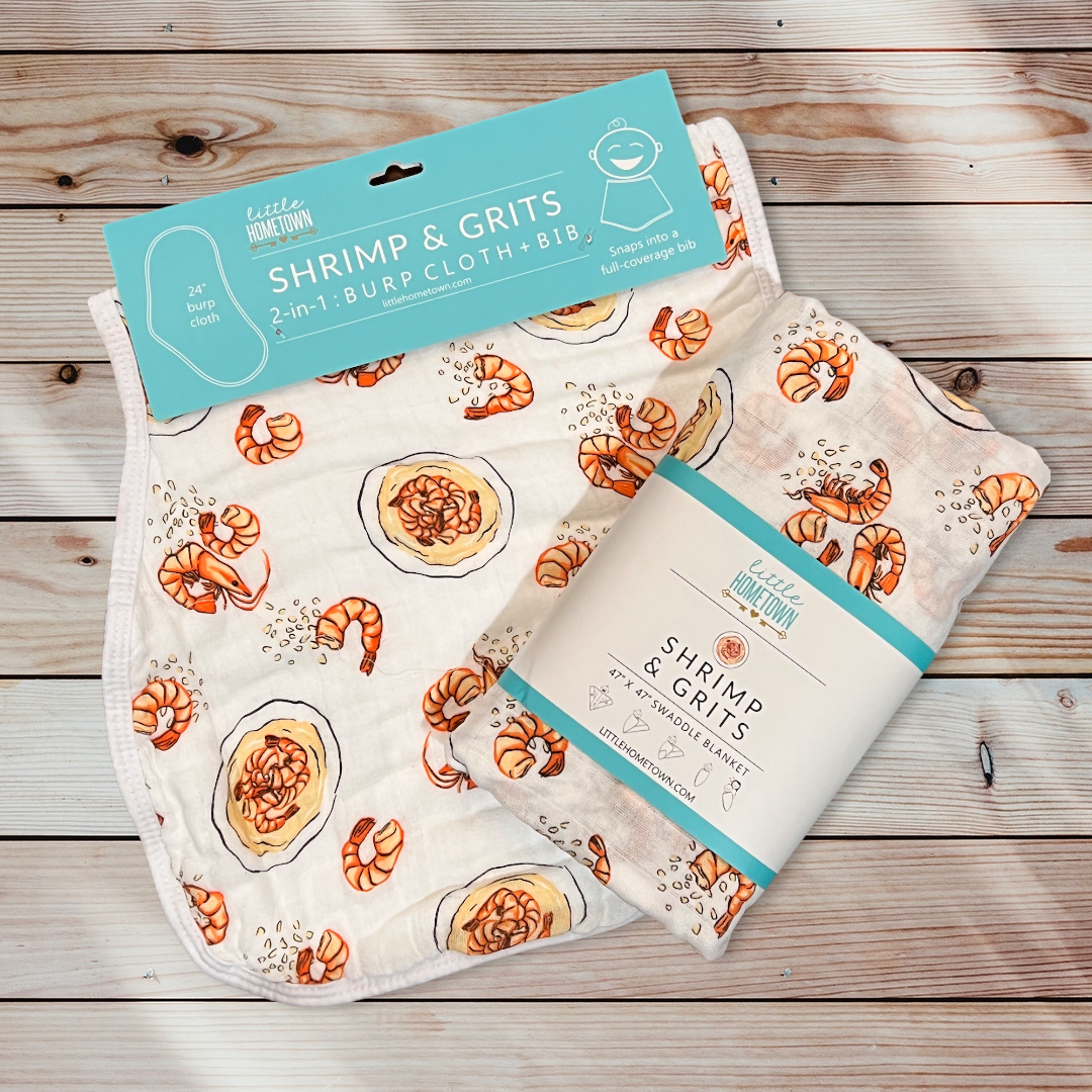 Shrimp 'n' Grits Baby Swaddle Blanket