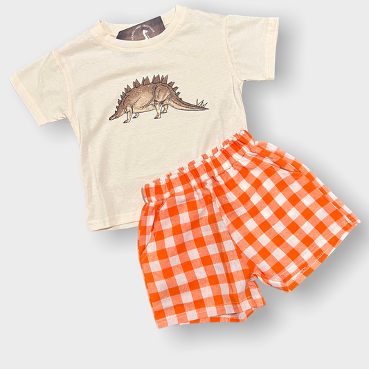 Dino T-Shirt Set | Orange